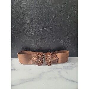 Kohls Cognac Floral Belt Size S/M